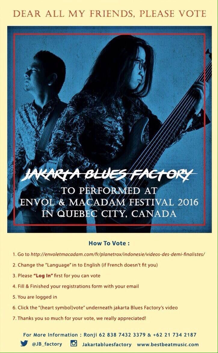 Dukung Jakarta Blues Factory untuk Planetroxid 2016